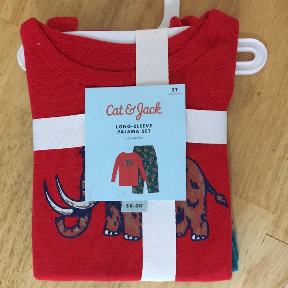 Cat & Jack Long-Sleeve Pajama Set with Mammoth